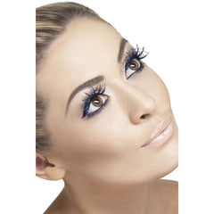 Blue Glitter Spiderweb Eyelashes