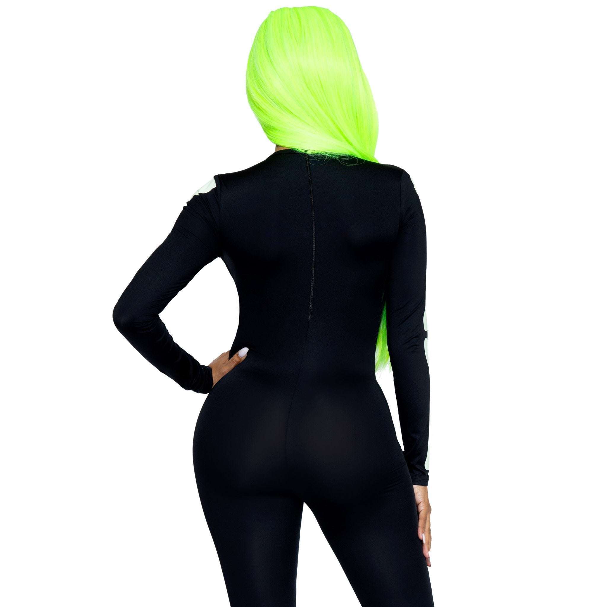 Printed Glow In The Dark Skeleton Adult Catsuit