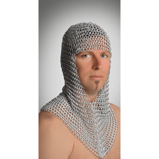 Long Aluminum Chain Mail Hood