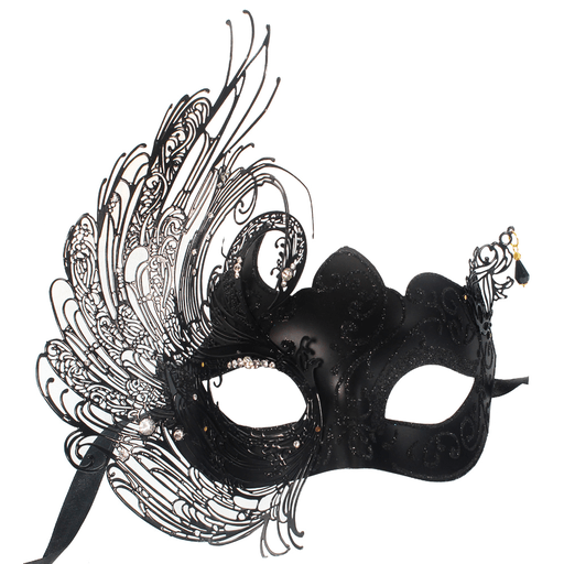 Swan Asymmetric Venetian Mask