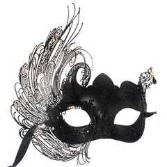 Swan Asymmetric Venetian Mask