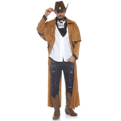 Faux Suede Western Cowboy Coat