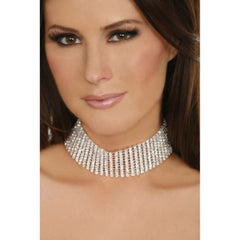 11 Row Rhinestone Choker