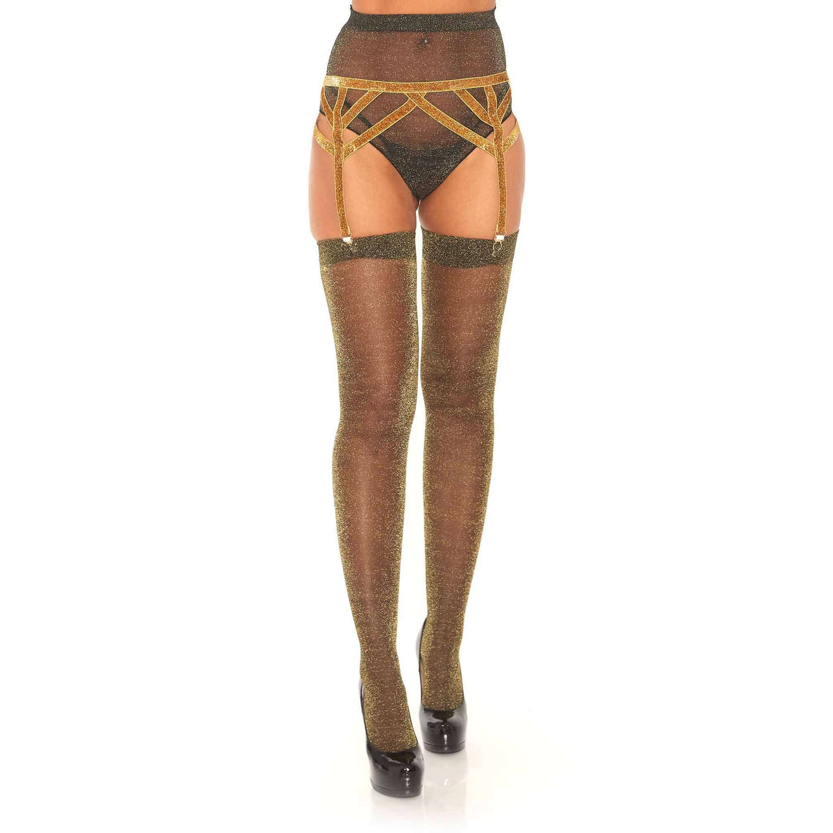 Sexy Shimmer Lurex Garter Belt