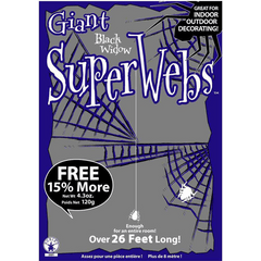 Giant Spooky Artificial Spiderwebs & Fake Spiders