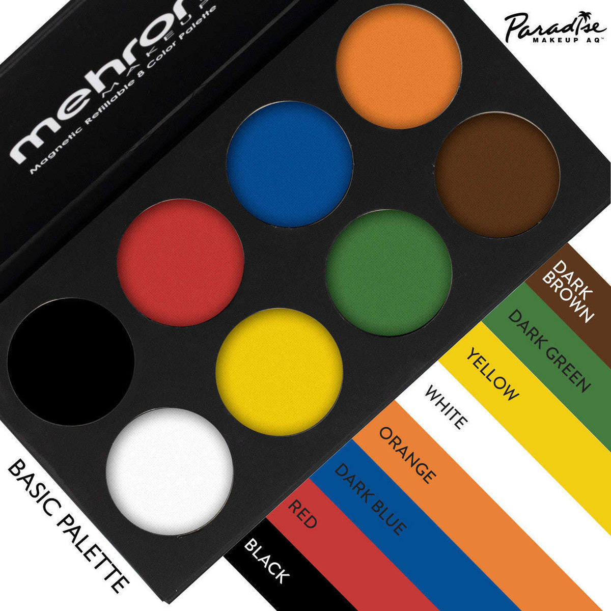 Mehron Paradise 8 Color Water Activated Palettes