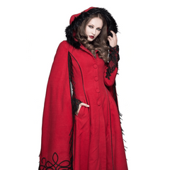 Red Gothic Hooded Queen’s Coat