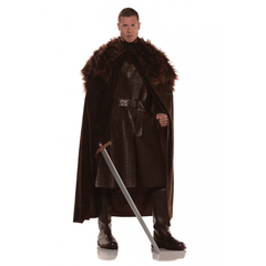 Brown Renaissance Unisex Adult Cape w/ Faux Fur Detail