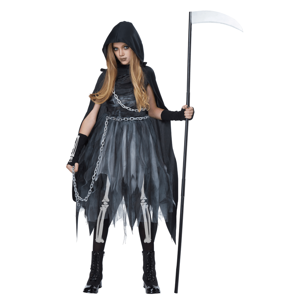 Deluxe Raging Reaper Girl Kids Costume