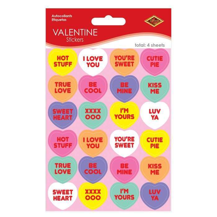 Candy Heart Stickers