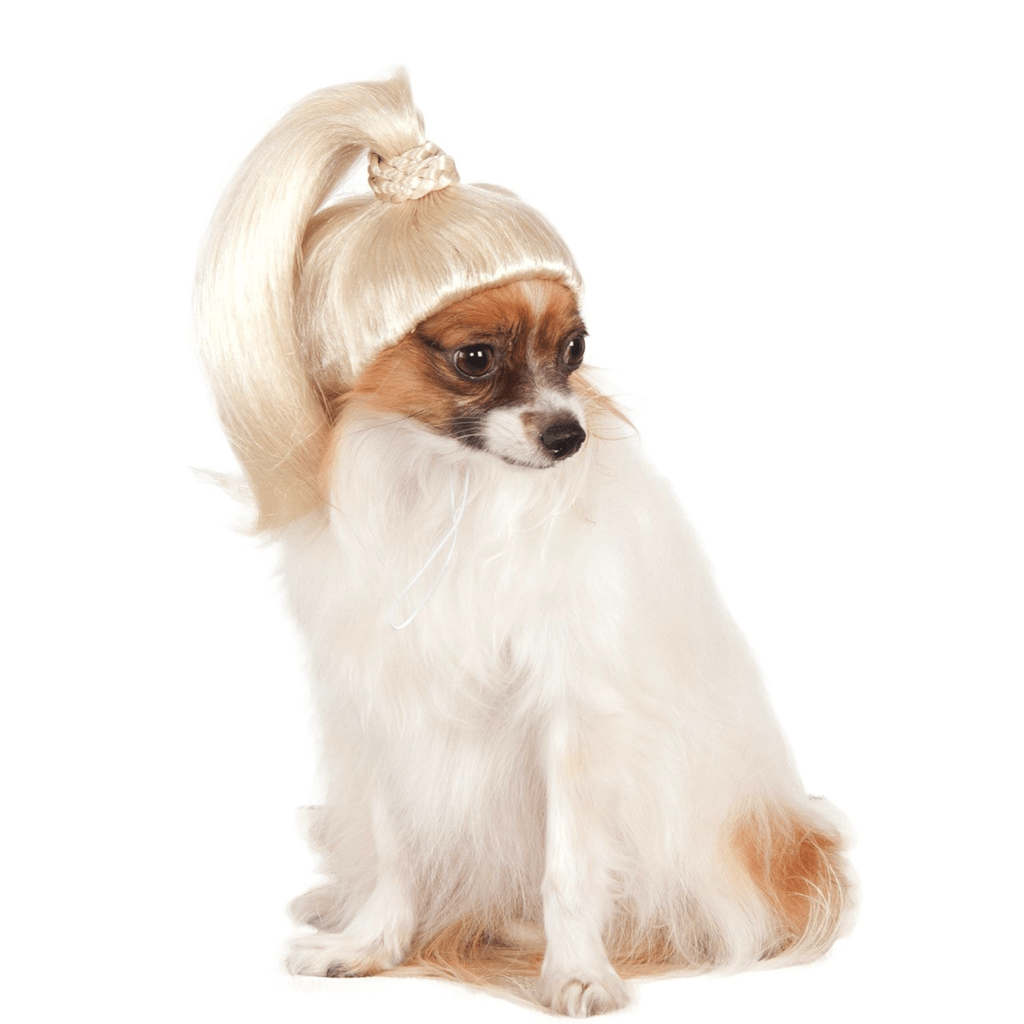 High Blonde Ponytail Small Dog Costume Wig