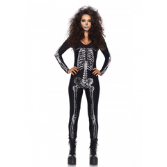 X-Ray Skeleton Catsuit Unitard Adult Costume