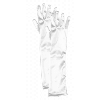 White Satin Child's Opera Gloves