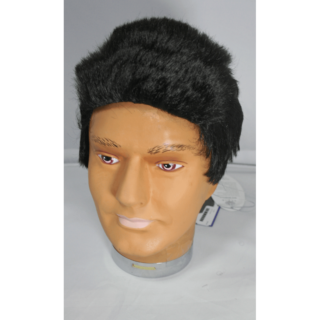 Black Flat Top 90s DJ Wig