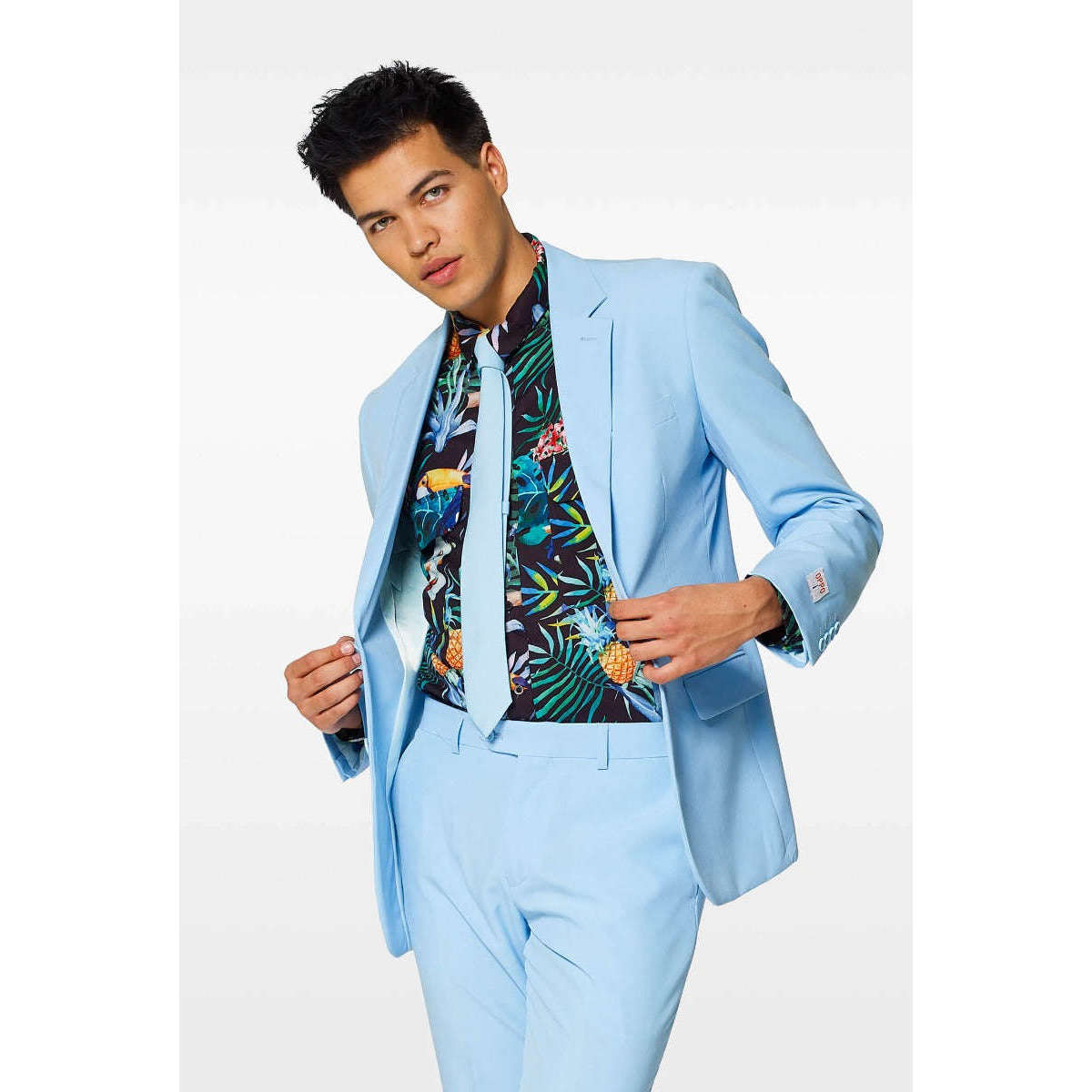 OppoSuits Cool Blue Three Piece Suit