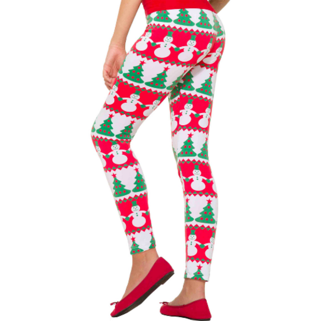 Snowman & Christmas Tree Holiday Leggings