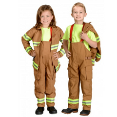 Classic Tan Jr. Firefighter Kids Costume