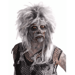 Wild White & Gray Zombie Wig