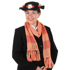 Mary Poppins Classic Black Hat and Scarf