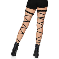 Black Garter Leg Wrap