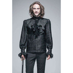 Men's Palace Style Detachable Tie Gothic Shirt