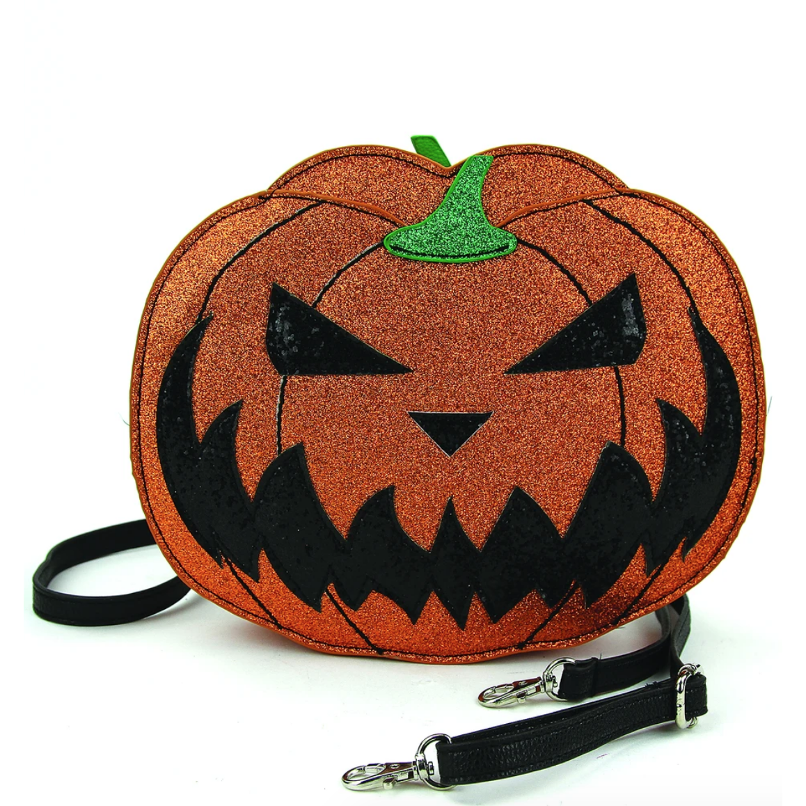 Sleepyville Critters Pumpkin Two Faced Jack O Lantern Crossbody Bag