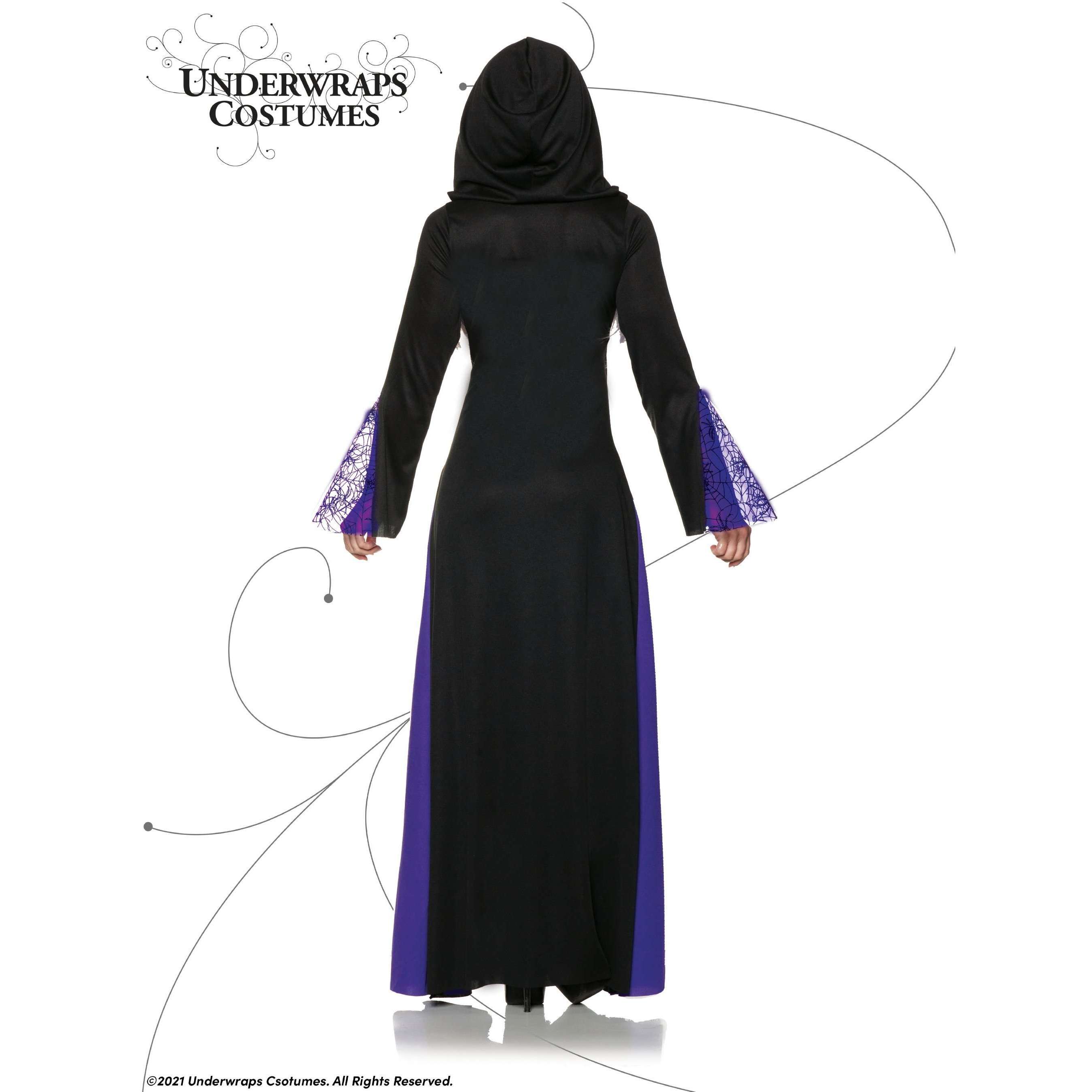 Mystic Witch Purple & Black Robe Women's Costume