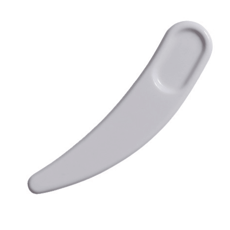 Cosmetic Spatula Curved - White (50 pieces/bag)