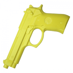 9" Yellow Polypropylene Plastic Training Beretta Pistol Prop Gun