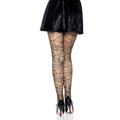 Black Distressed Sexy Fishnet Tights