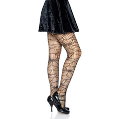 Black Distressed Sexy Fishnet Tights