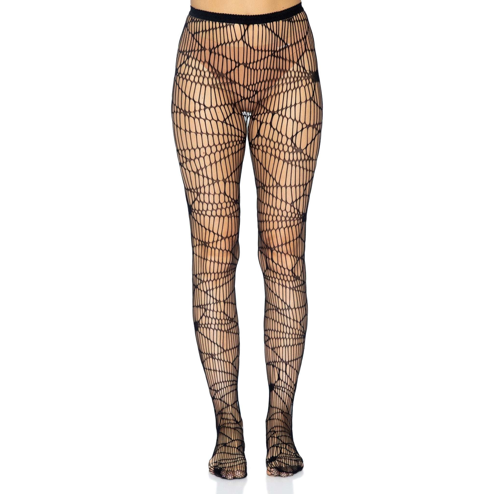 Black Distressed Sexy Fishnet Tights