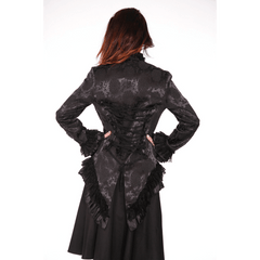 Gloria Black Brocade Jacket