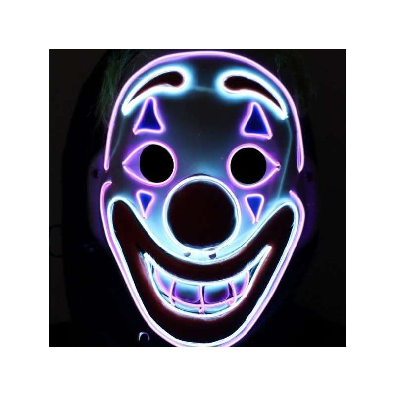 Neon Light Clown Mask