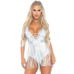 Fringe Halter Bodysuit