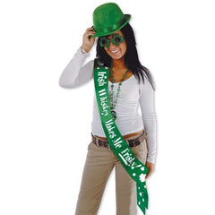 Irish Whiskey Makes Me Frisky! Satin Sash