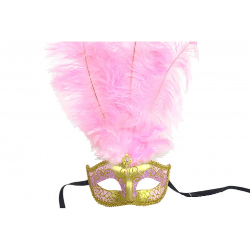 Godiva Feathered Small Venetian Mask