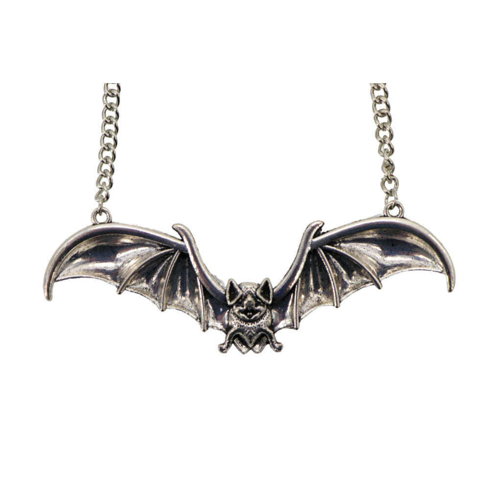 Silver Bat Necklace