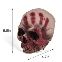 Bloody Handprint Skull Prop