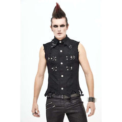 Men's Black Gothic Vest