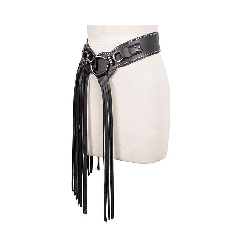 Leatherette Fringed Belt