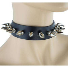 Black 1" Spiked Choker