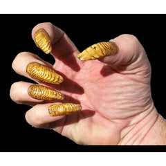 Demonic Yellow Creepy Claws Fake Nails