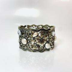 Engraved Flower Medieval Bracelet