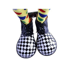 Classic Black and White Checkered Clown Shoes