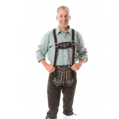 Authentic Brown German Lederhosen Men's Costume