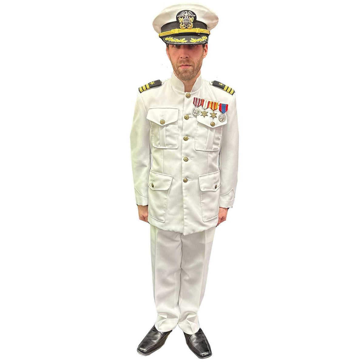 Production Quality USN Navy Admiral Adult Uniform Costume