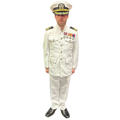 Production Quality USN Navy Admiral Adult Uniform Costume