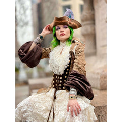 Deluxe Gold Fearless Pirate Women's Costume