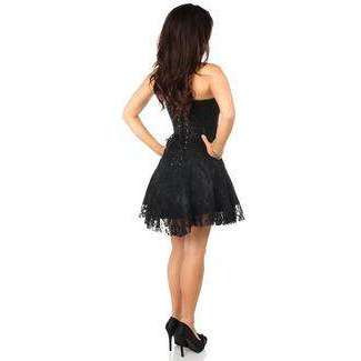 Lavish Black Lace Corset Dress